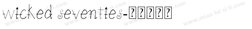 wicked seventies字体转换